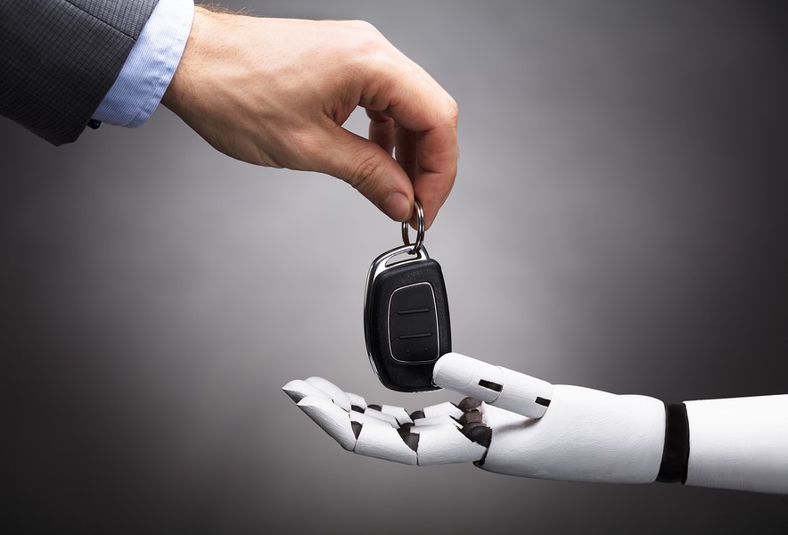 Handing car key from human to robot