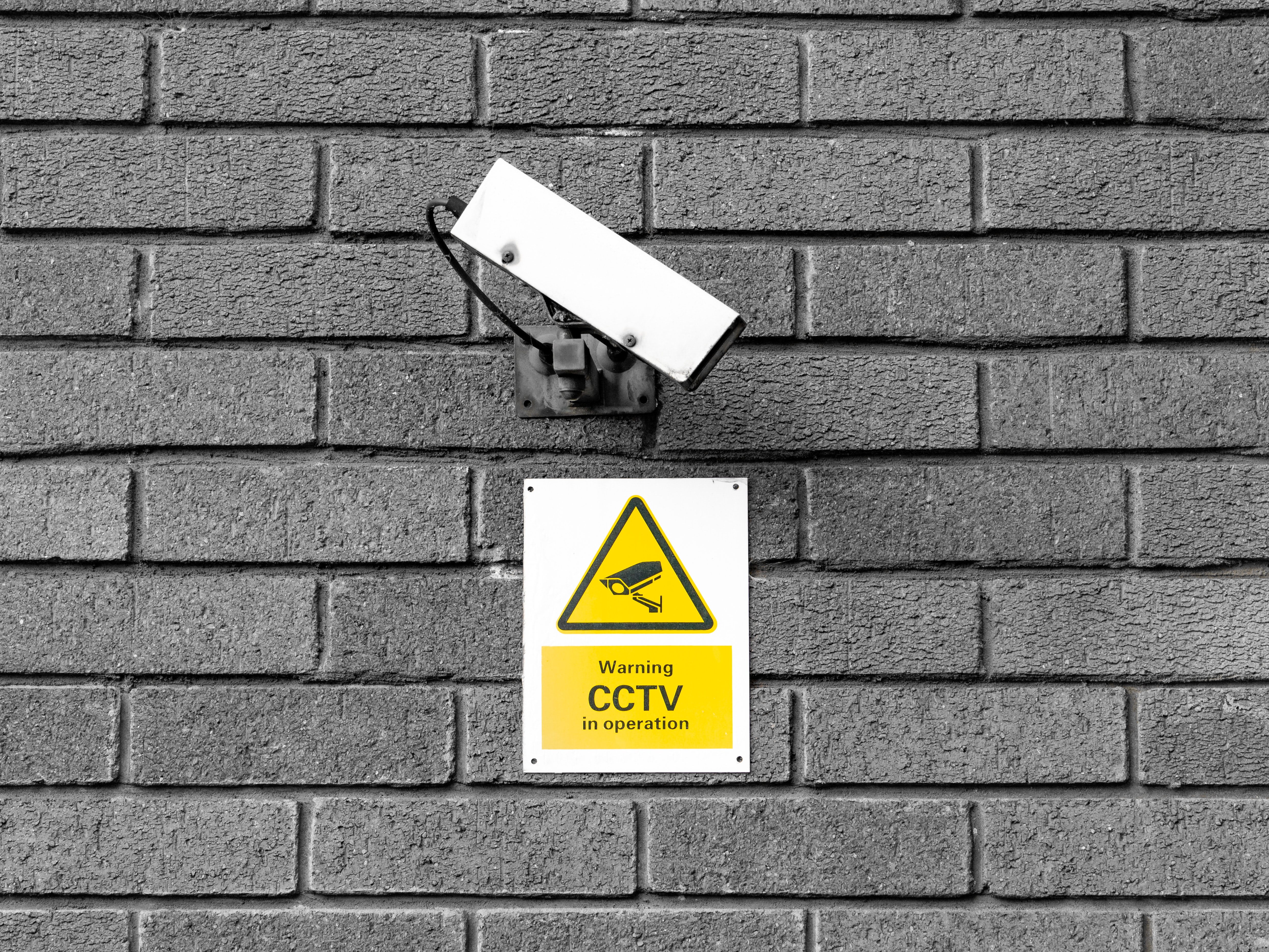 CCTV camera warning