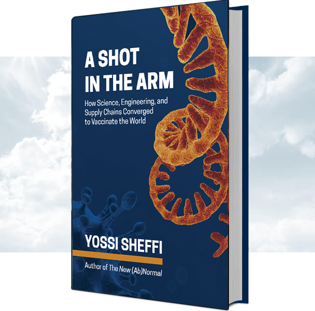 Yossi Sheffi - A Shot in the Arm Cover Image on background