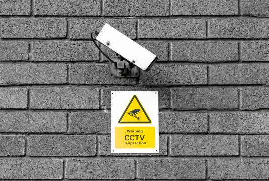 CCTV camera warning